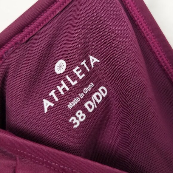 Athleta Marrakesh Side Scrunch Tankini Swim Top Mini Dress Wired 38 D/DD UPF 50+ - Picture 8 of 16